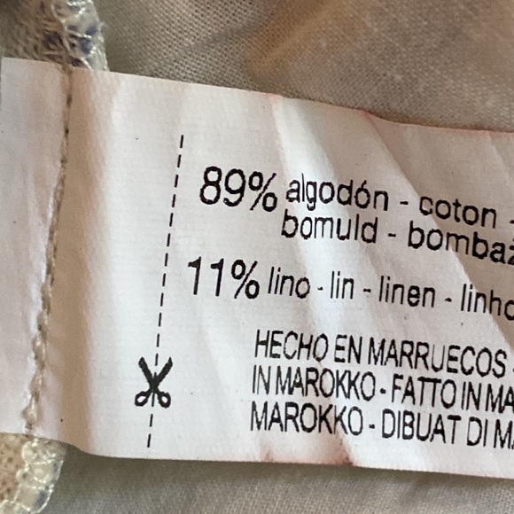 Zara Blue/Cream Linen Blend Striped Jumpsuit. Size M. - Picture 10 of 11